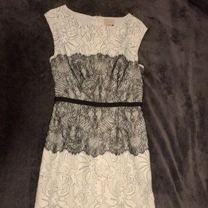 The Limited Scandal Collection White & Black Lace Dress 4 Tall